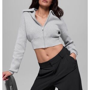 Alo Yoga Scholar Knit Full Zip Jacket